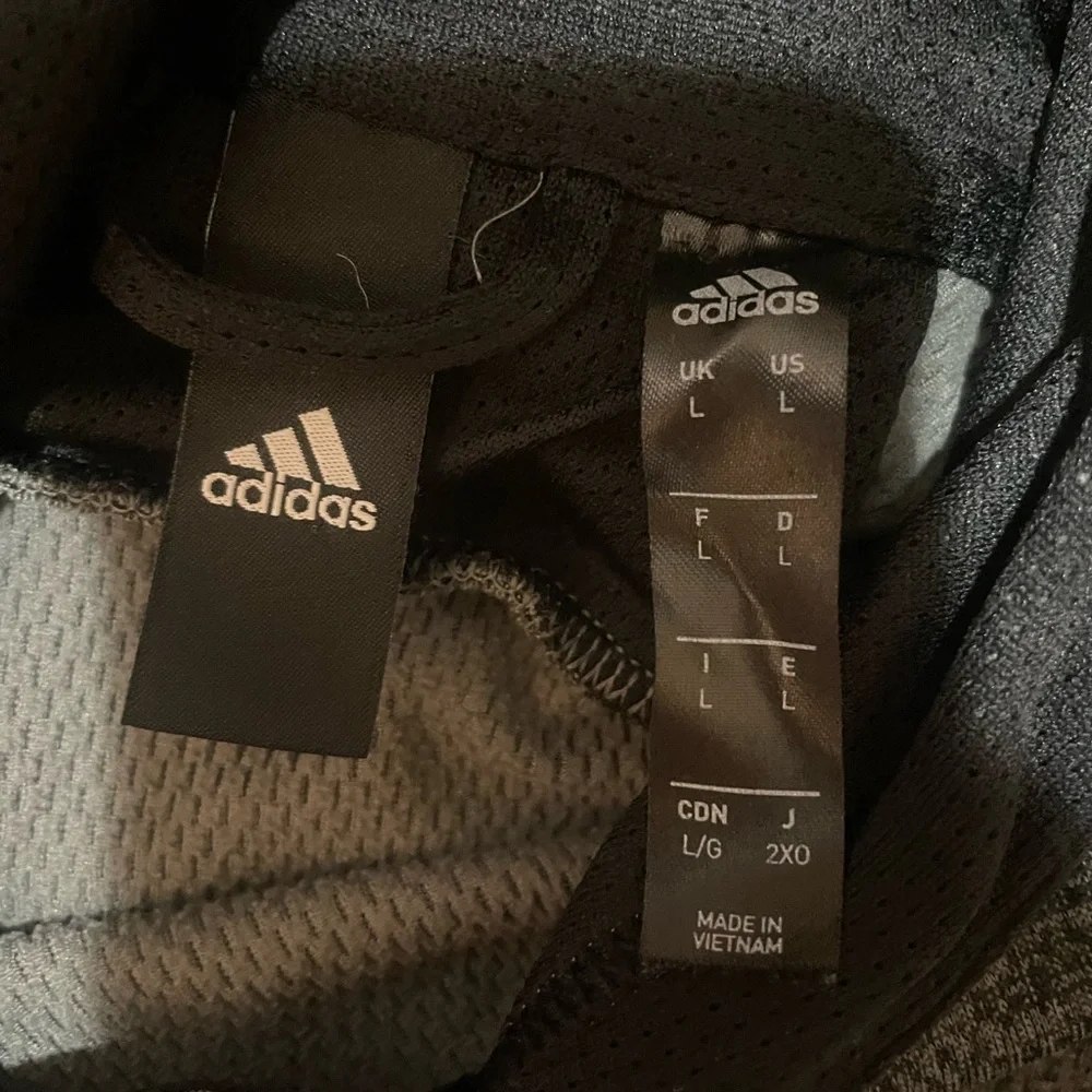 Adidas Men's Charcoal Hoodie Sweater L
